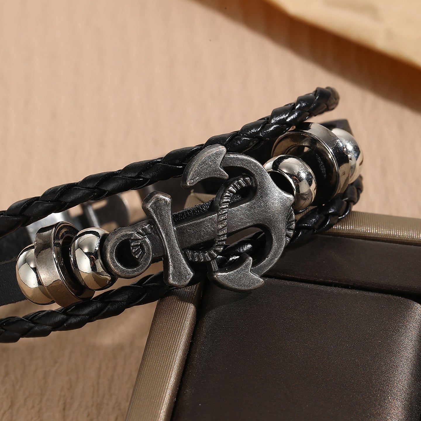 Women Leather Antique Wraparound Bracelet