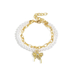 Women Handcrafted Gold-Plated Charm Bracelet