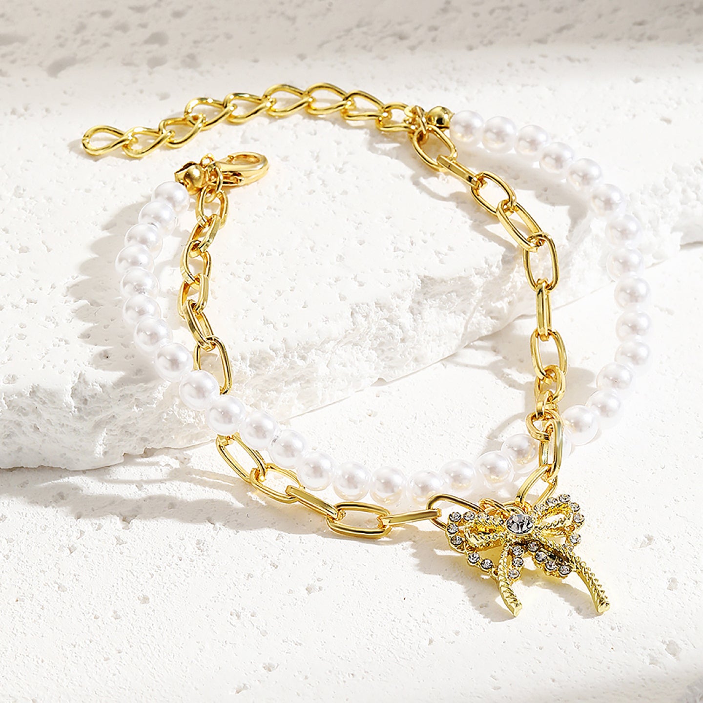 Women Handcrafted Gold-Plated Charm Bracelet