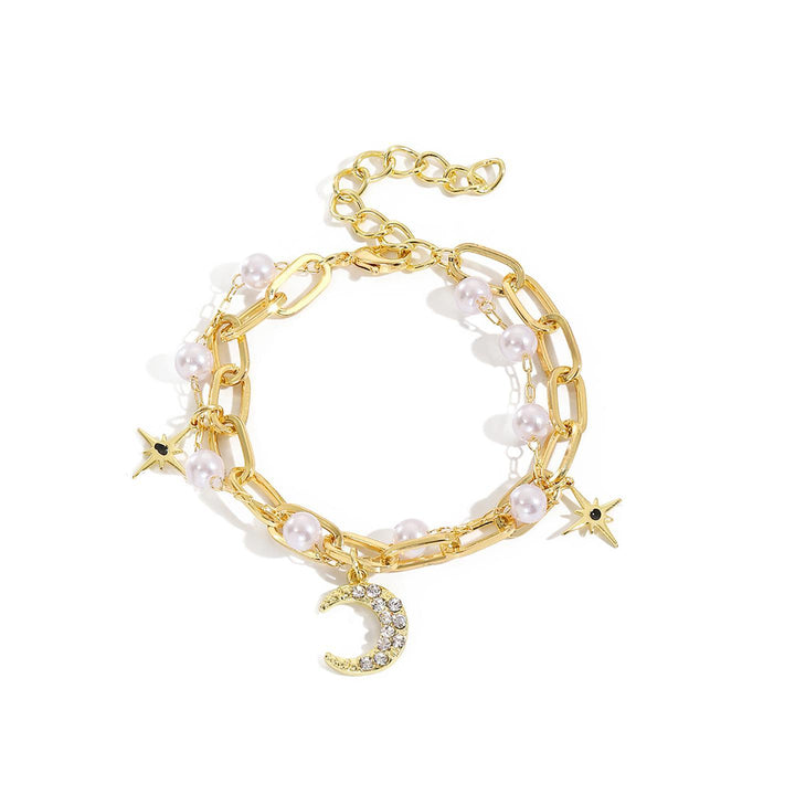 Women Handcrafted Gold-Plated Charm Bracelet