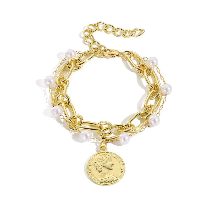 Women Handcrafted Gold-Plated Charm Bracelet