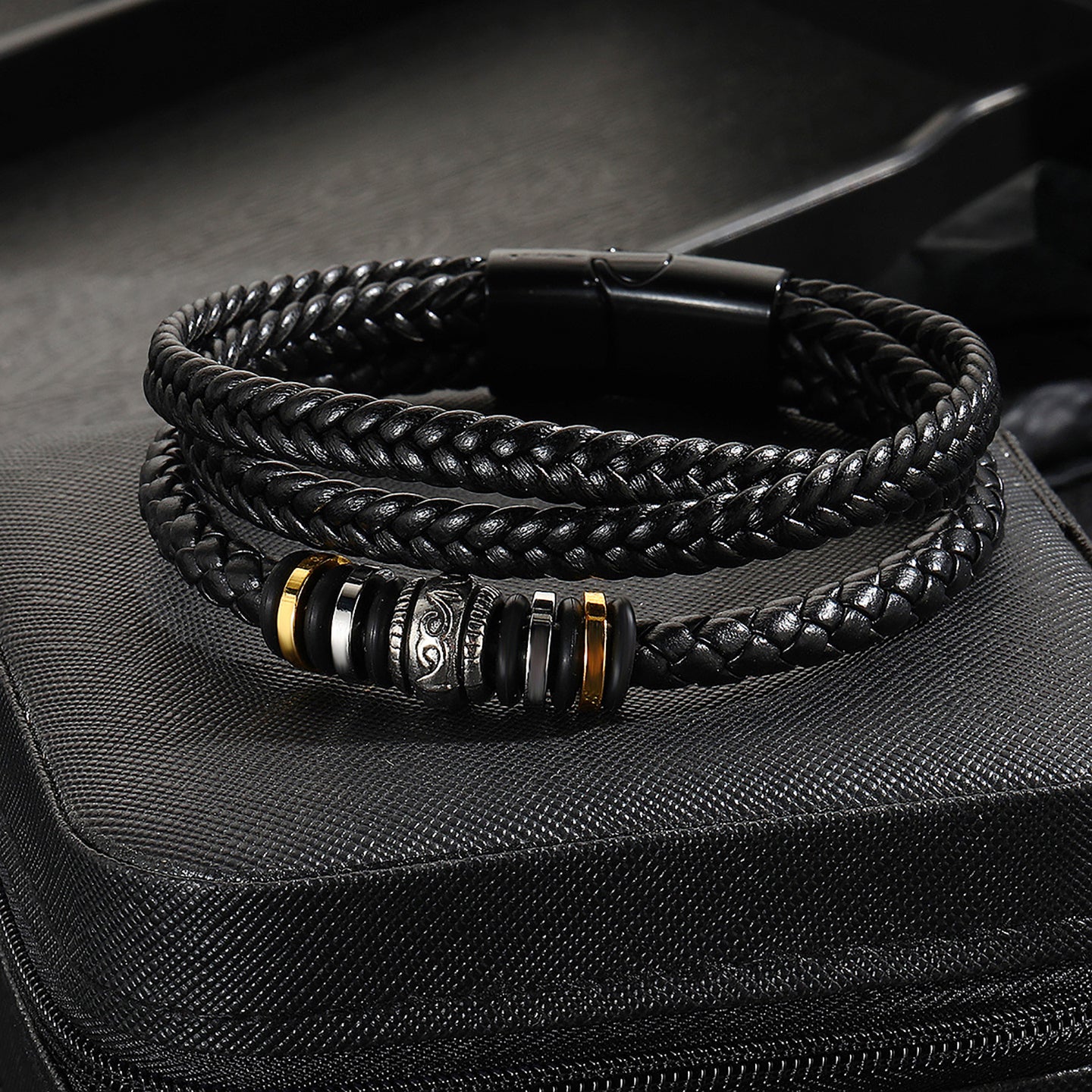 Women Leather Antique Wraparound Bracelet