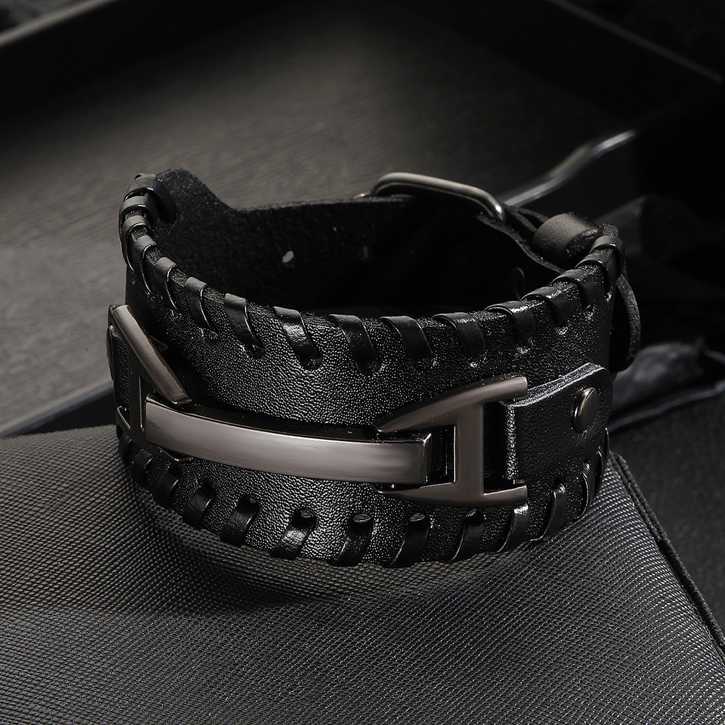 Women Leather Antique Wraparound Bracelet