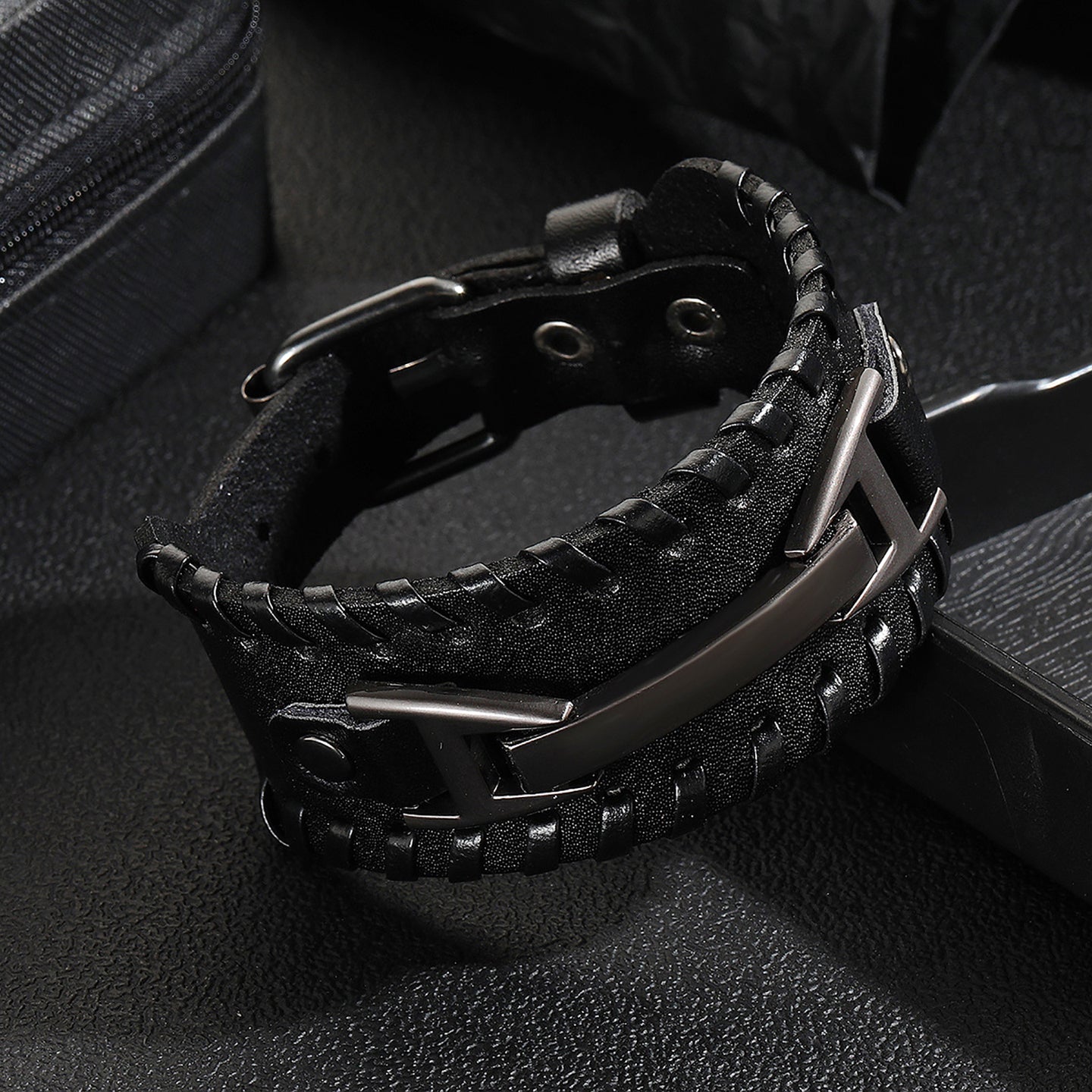 Women Leather Antique Wraparound Bracelet