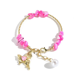Women Handcrafted Gold-Plated Charm Bracelet