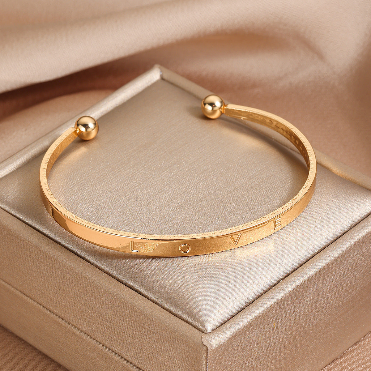 Women Antique Gold-Plated Cuff Bracelet