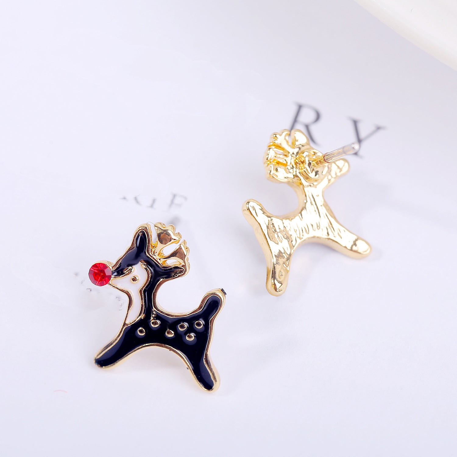 Gold-Plated Animal Shaped Studs