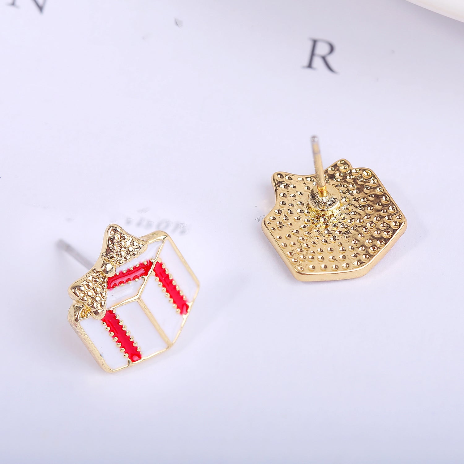 Gold-Plated Square Studs