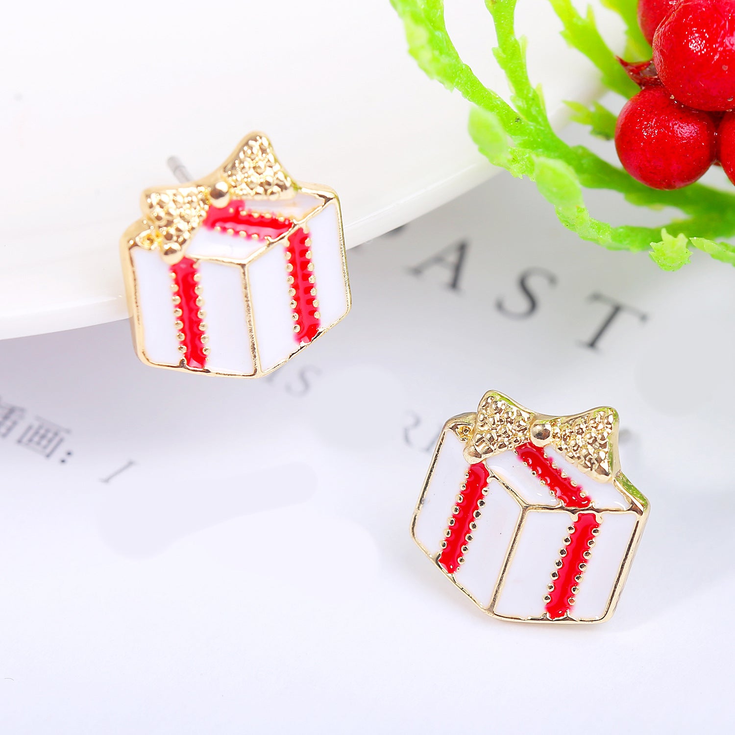 Gold-Plated Square Studs