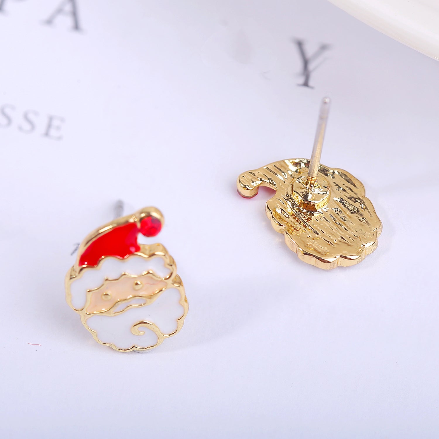 Gold-Plated Contemporary Studs