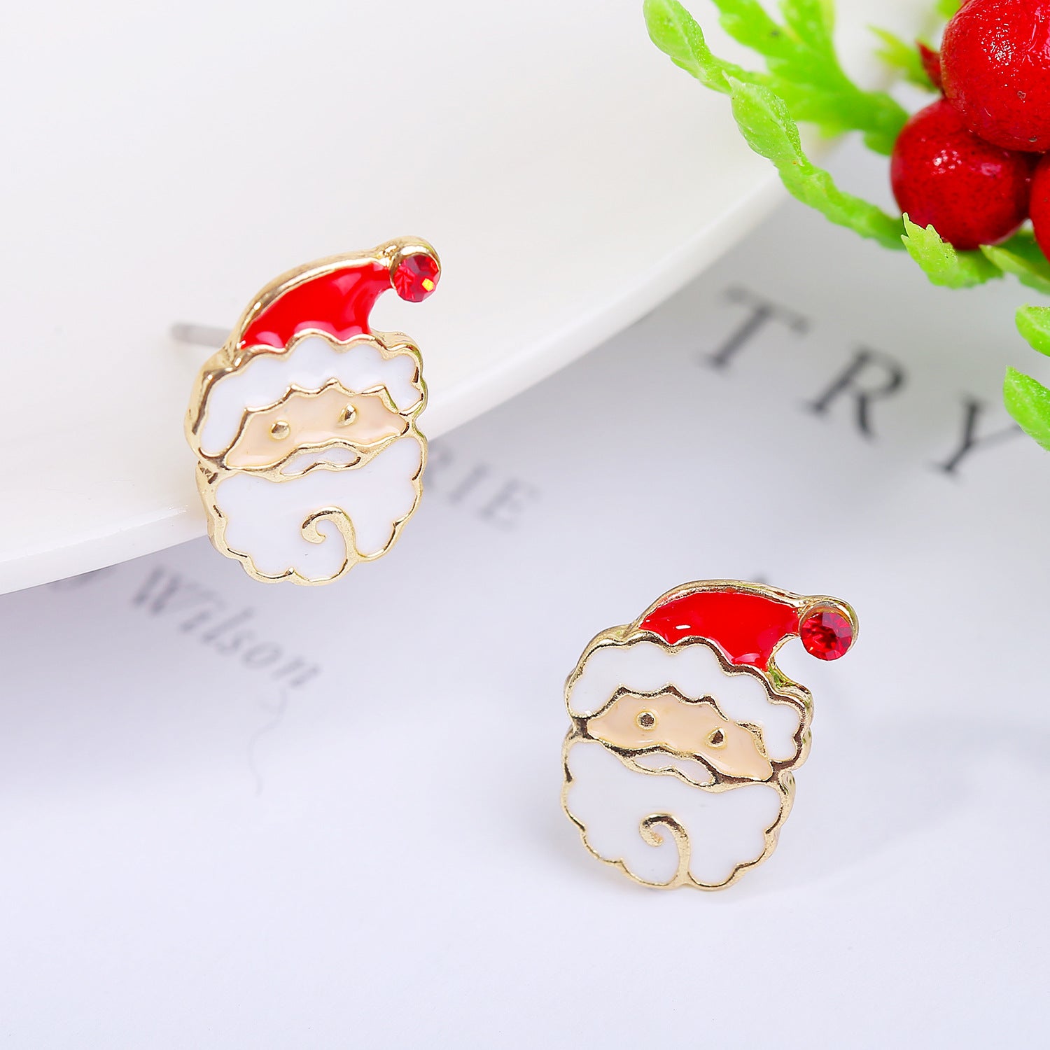 Gold-Plated Contemporary Studs