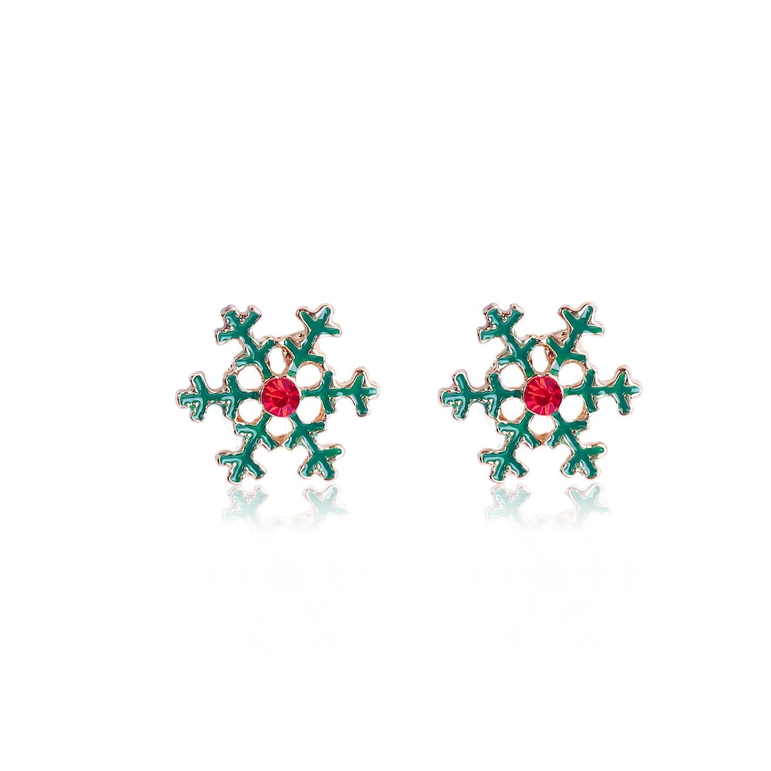 Gold-Plated Stone Studded Contemporary Studs