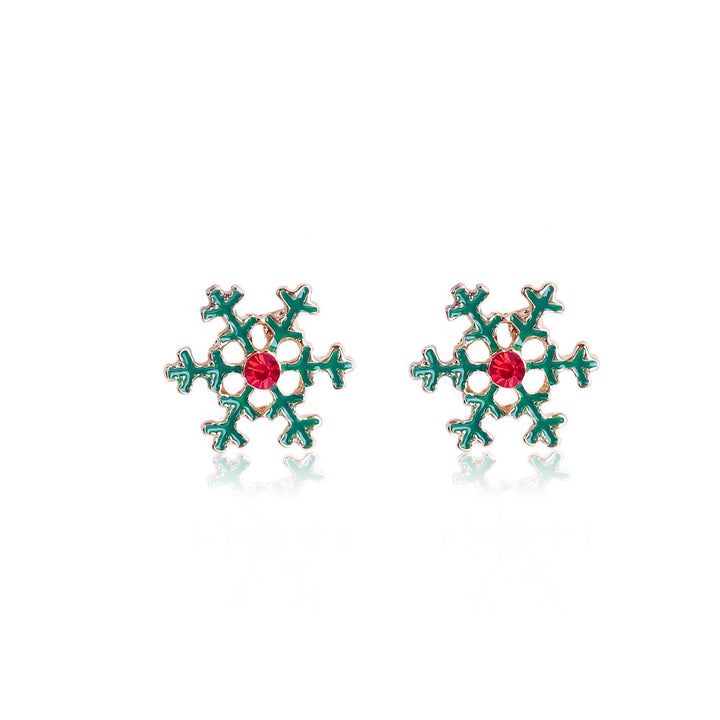 Gold-Plated Stone Studded Contemporary Studs