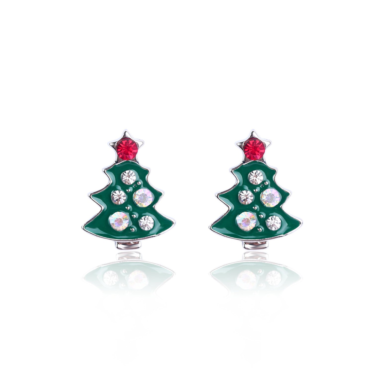 Gold-Plated Contemporary Studs Earrings