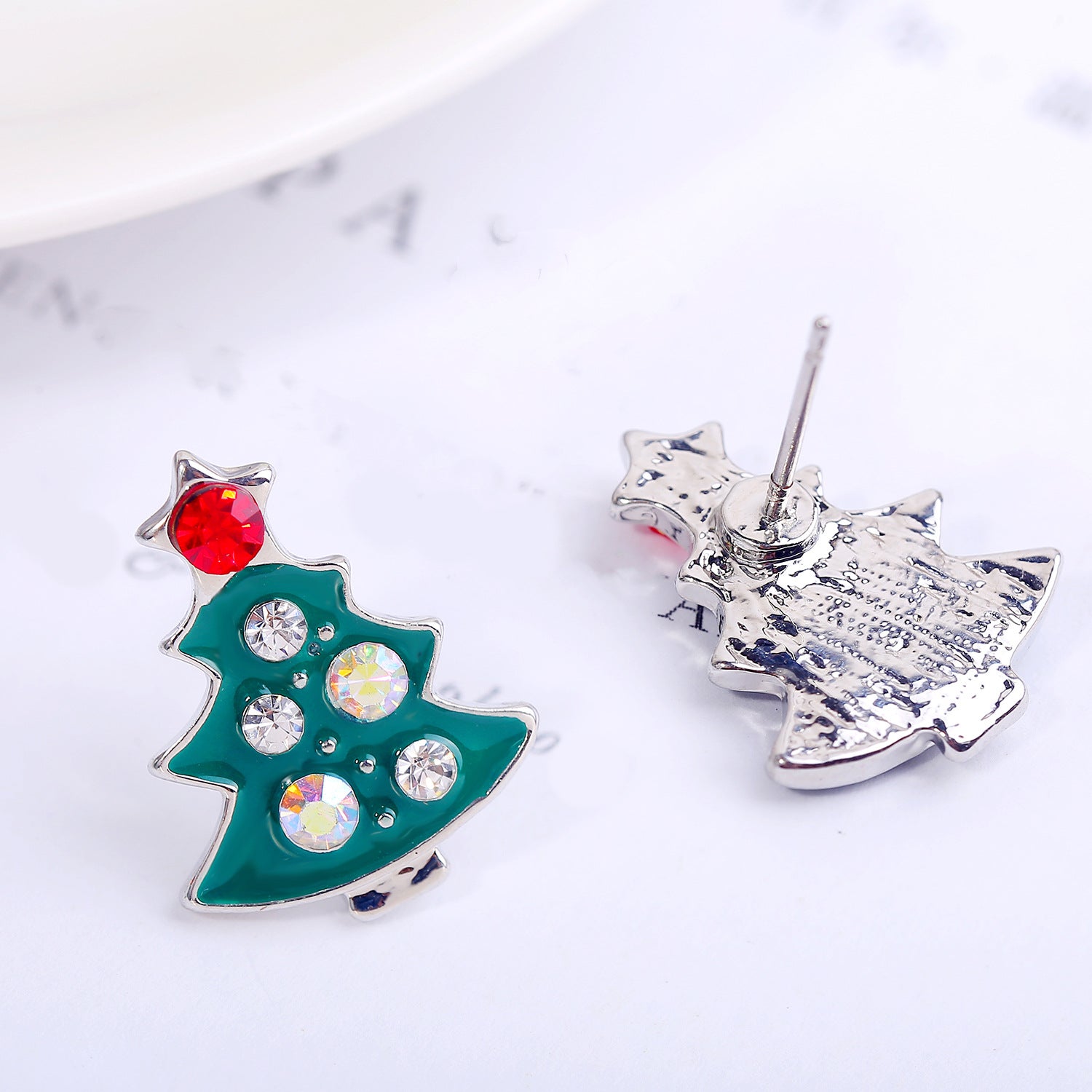 Gold-Plated Contemporary Studs Earrings