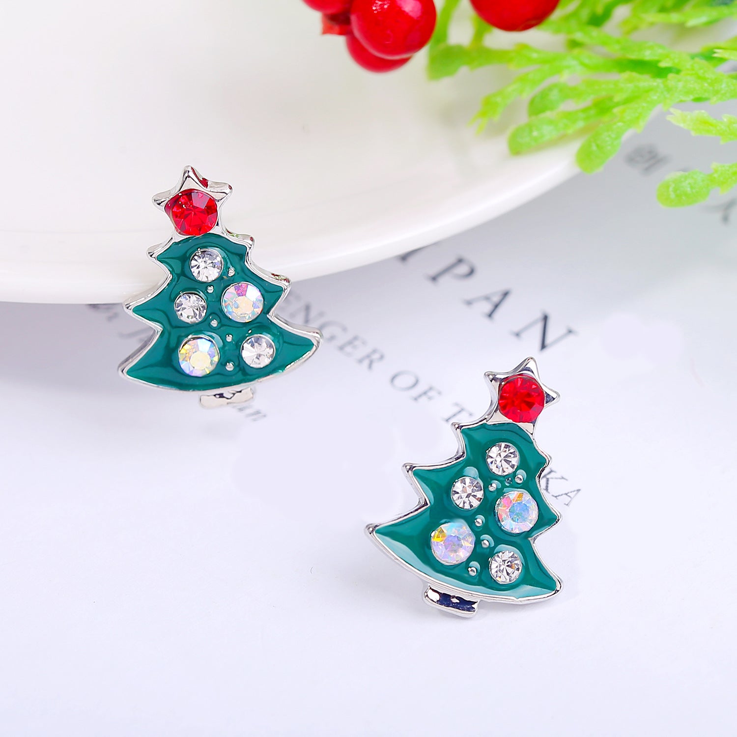 Gold-Plated Contemporary Studs Earrings