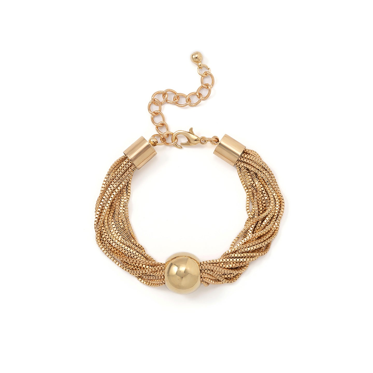 Women Handcrafted Gold-Plated Multistrand Bracelet