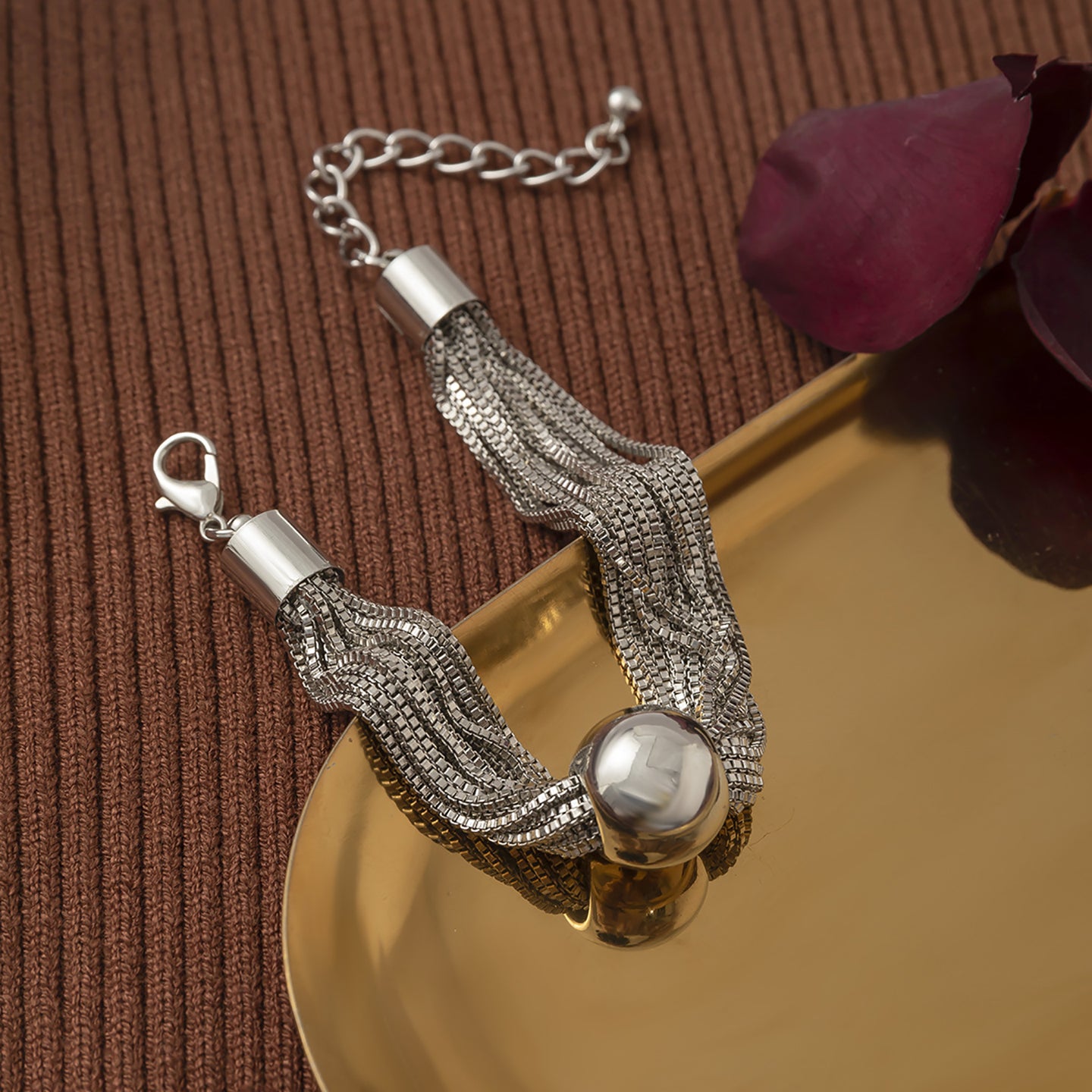 Women Silver-Plated Multistrand Bracelet