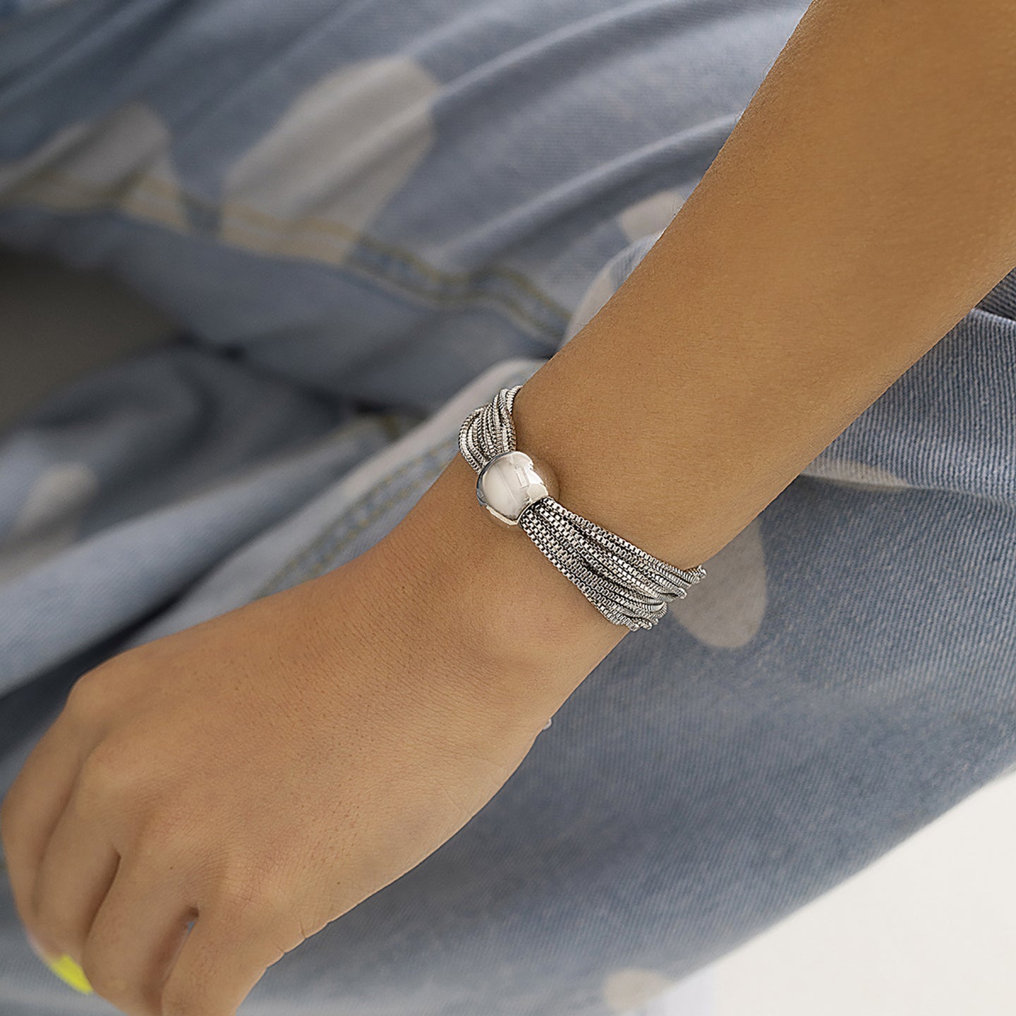 Women Silver-Plated Multistrand Bracelet
