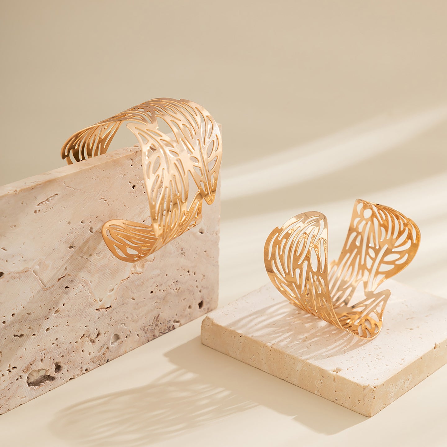 Women Handcrafted Gold-Plated Cuff Bracelet