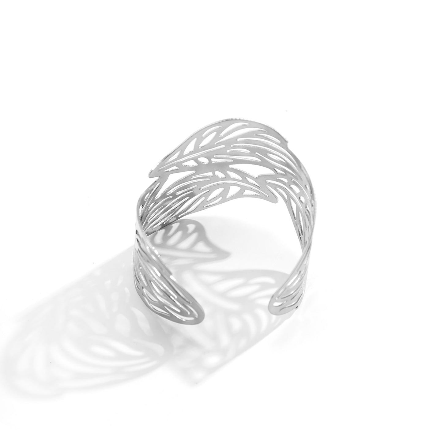 Women Handcrafted Silver-Plated Cuff Bracelet