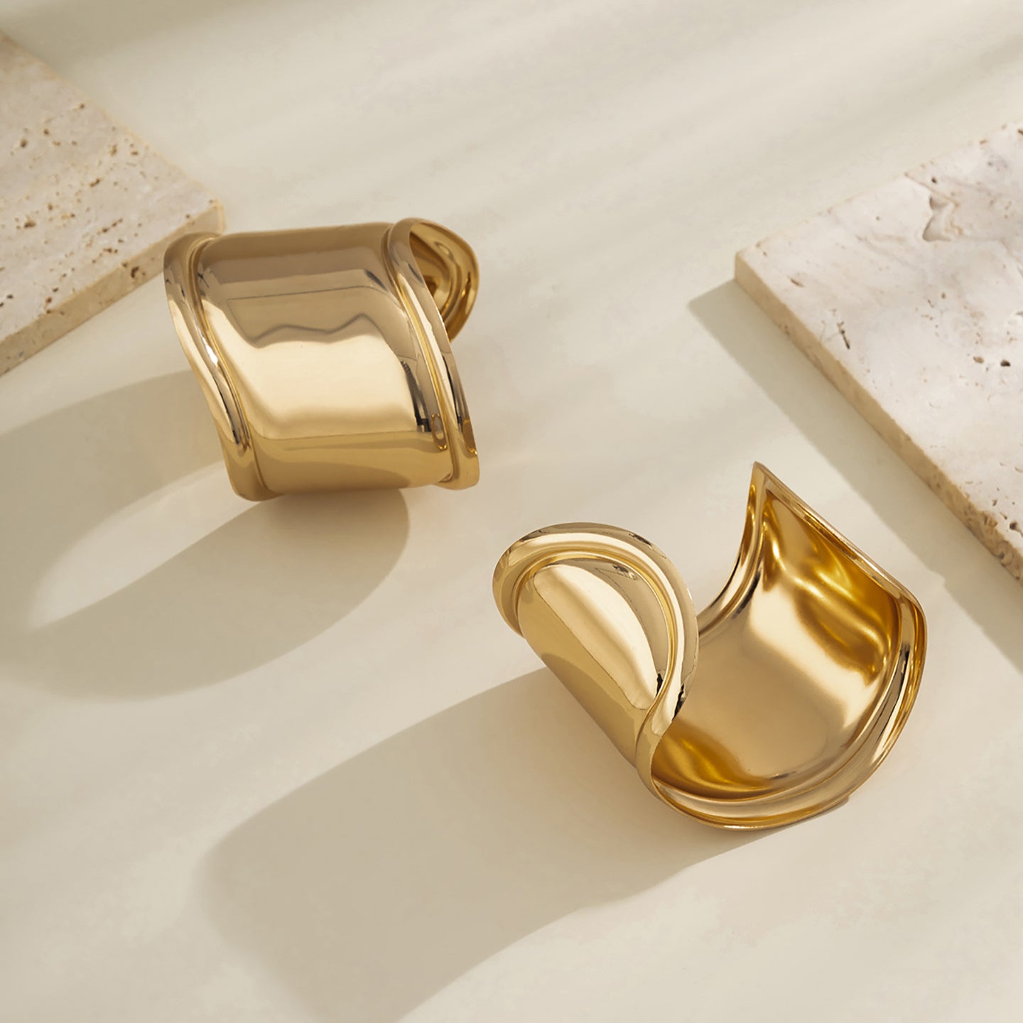 Women Handcrafted Gold-Plated Cuff Bracelet