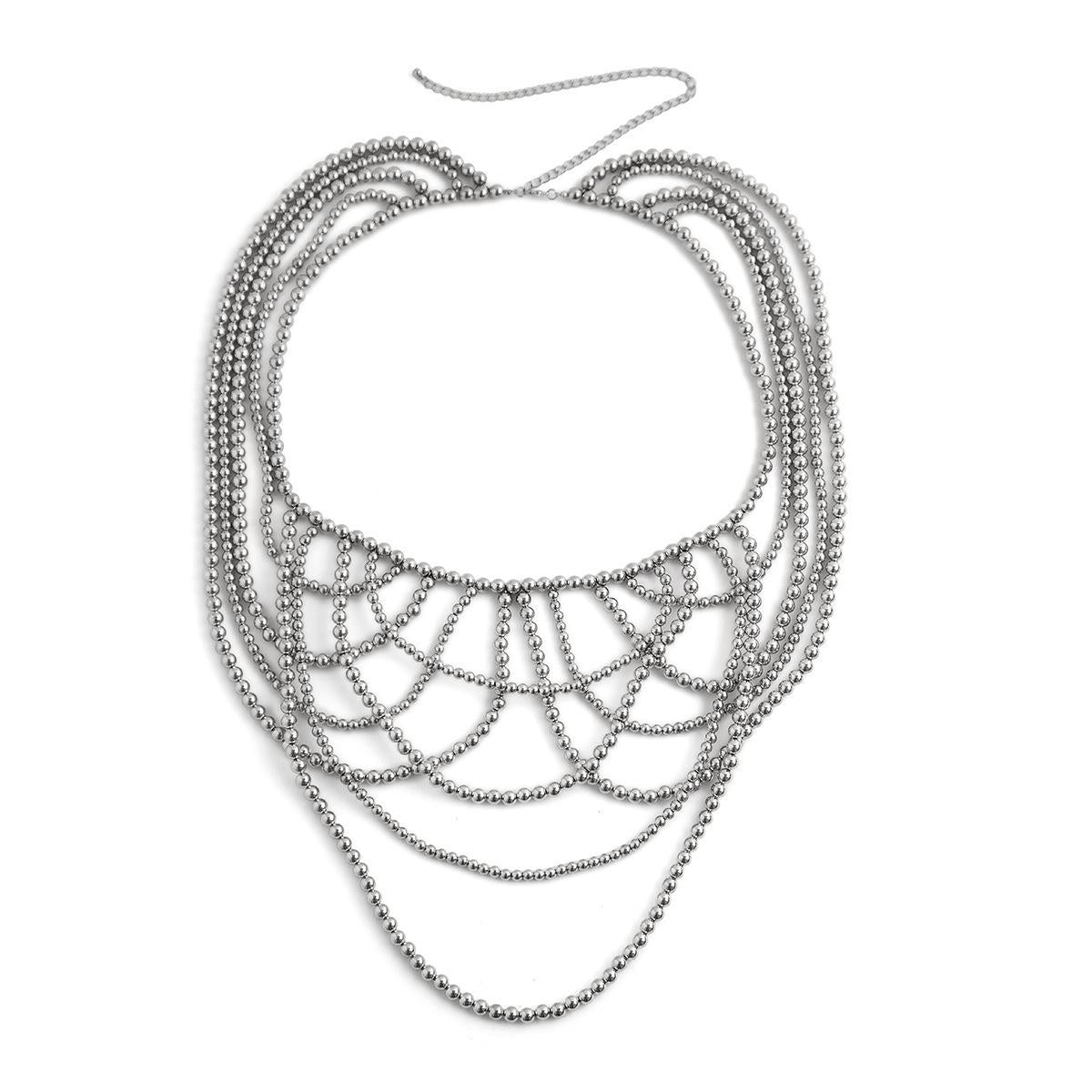 Silver-Plated Layered Body Chain
