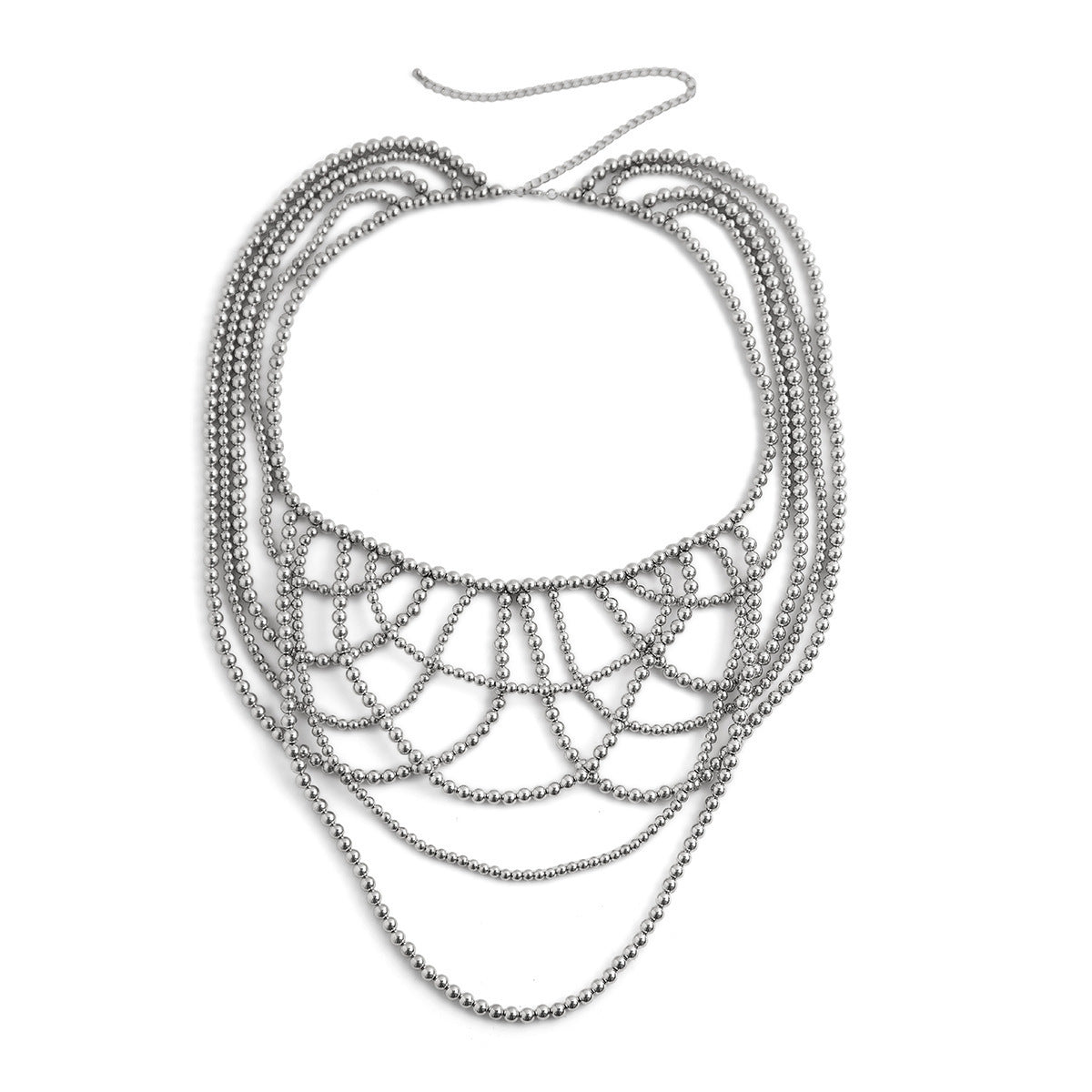 Silver-Plated Layered Body Chain