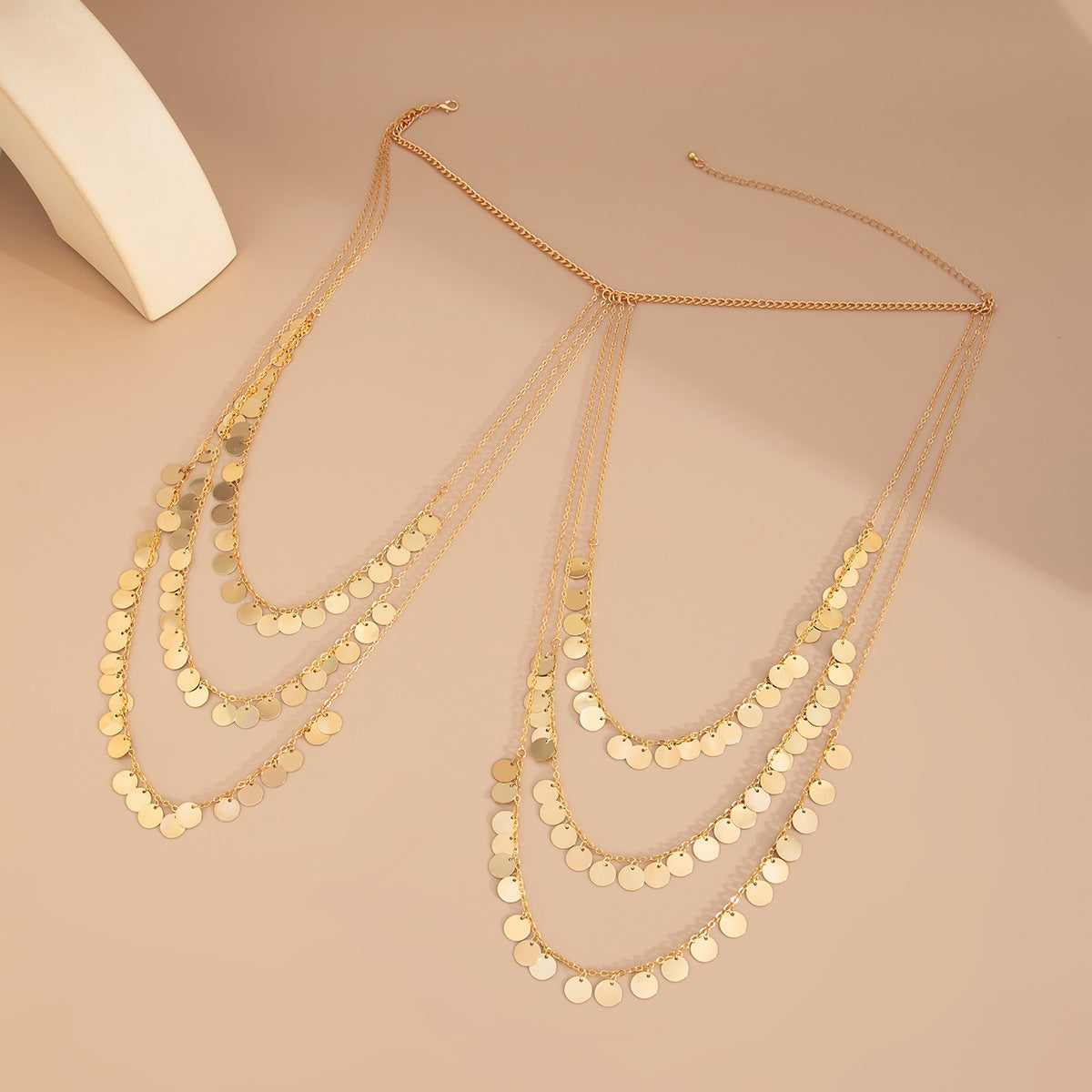 Gold-Plated Layered Body Chain