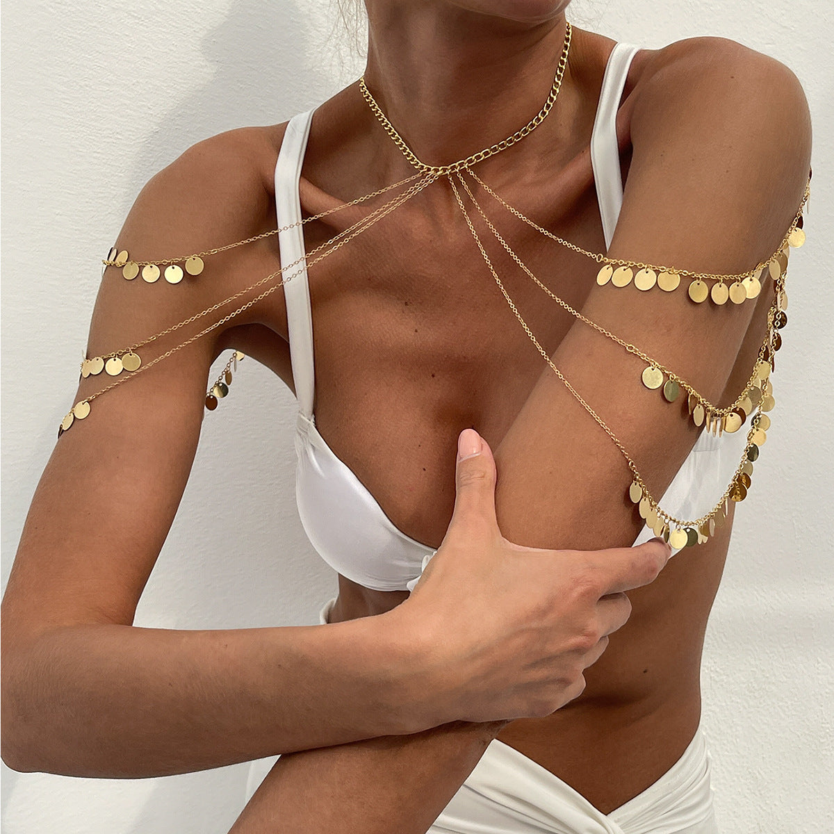 Gold-Plated Layered Body Chain