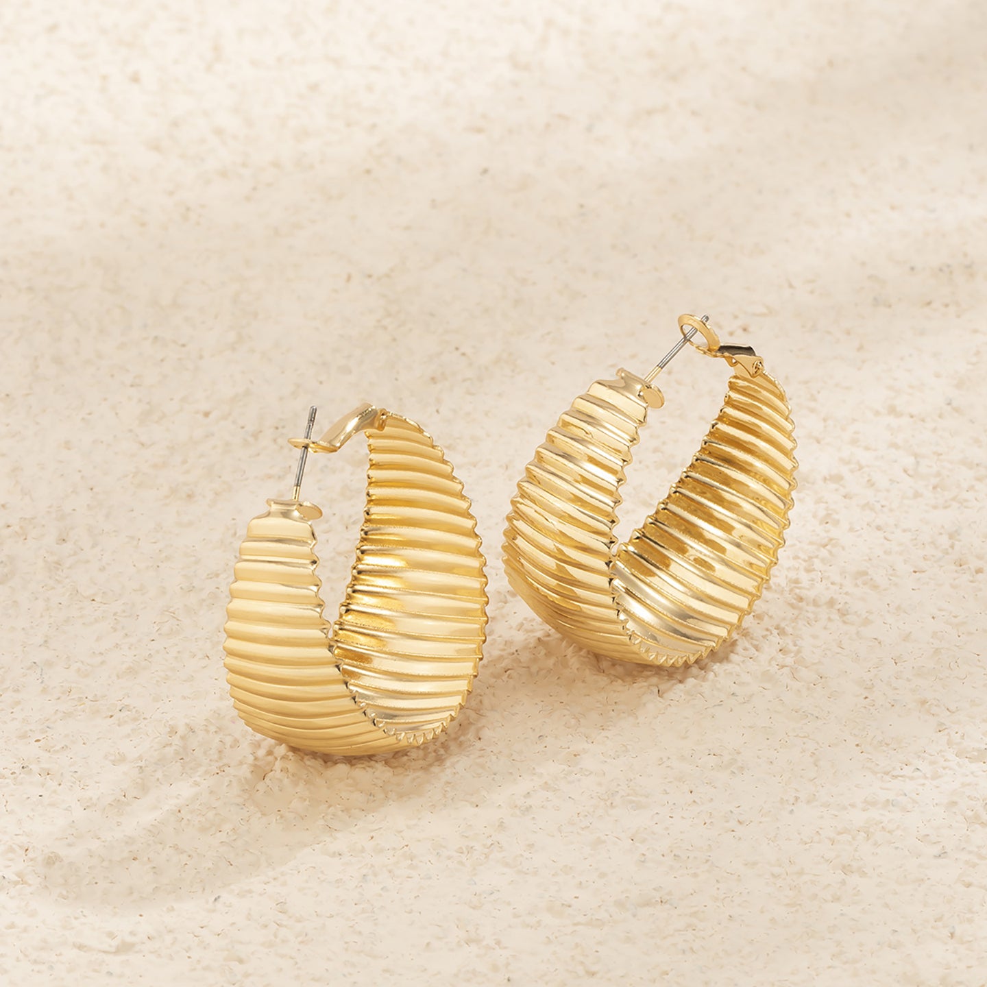 Crescent Shaped Studs Earrings
