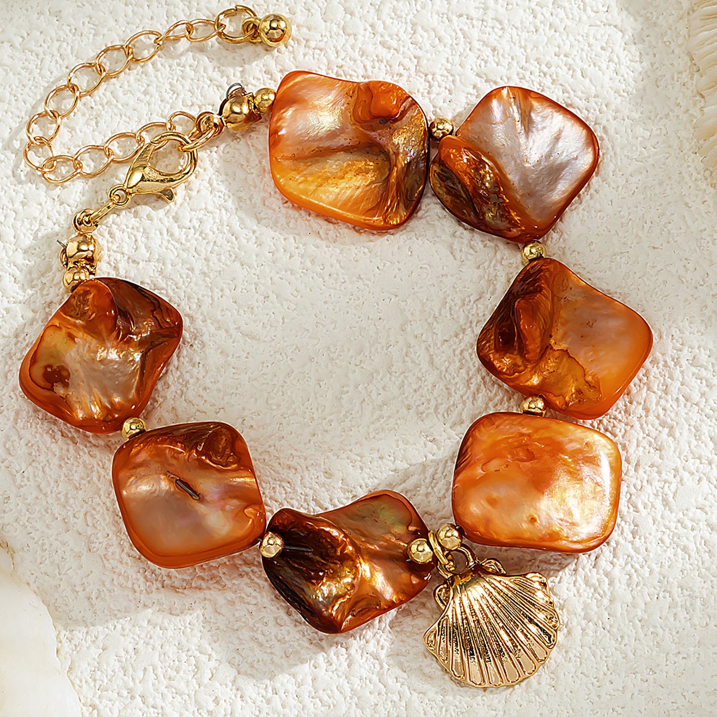 Women Handcrafted Gold-Plated Charm Bracelet