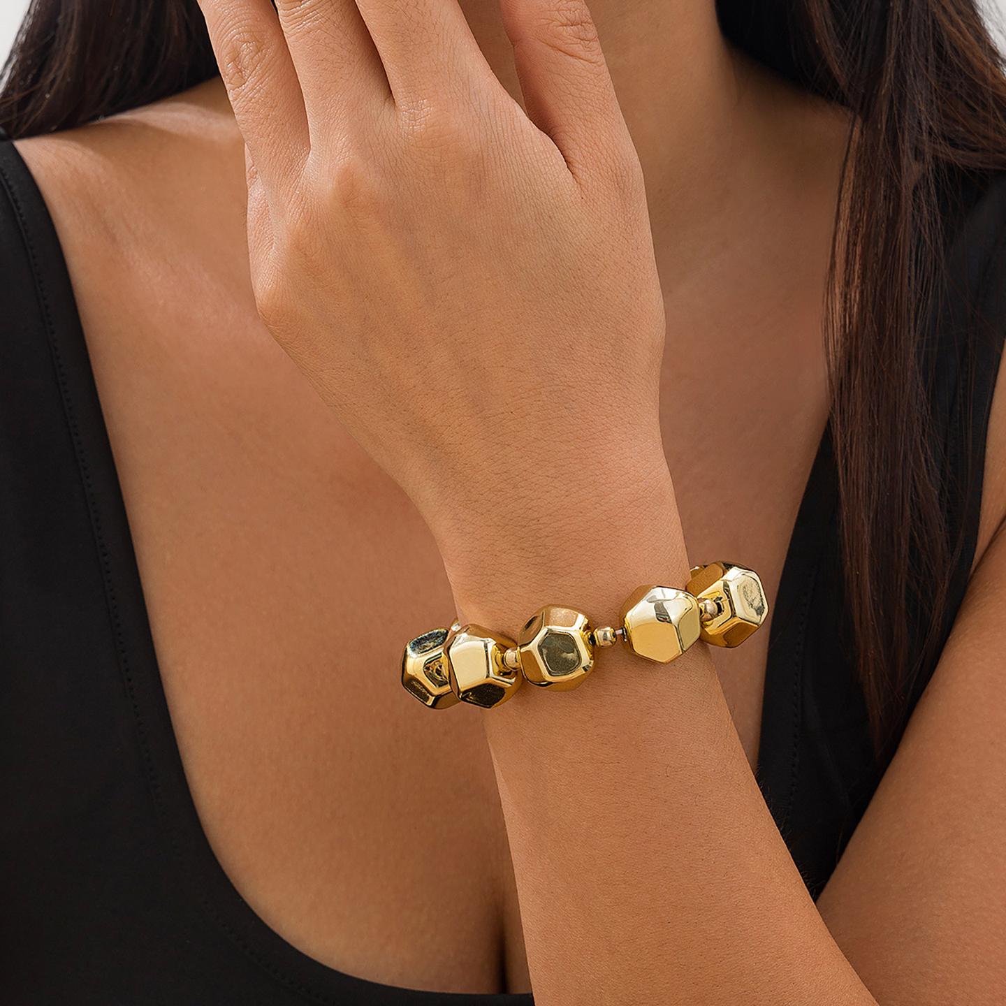 Women Hand Painted Gold-Plated Bracelet