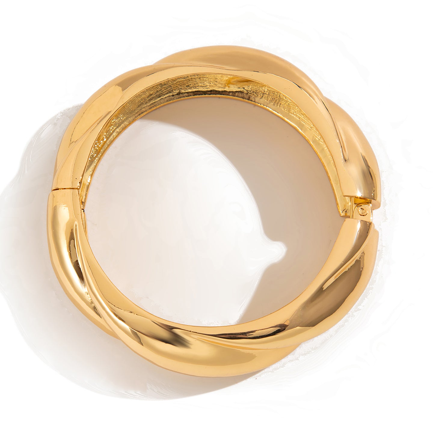 Gold-Plated Bangle-Style Bracelet