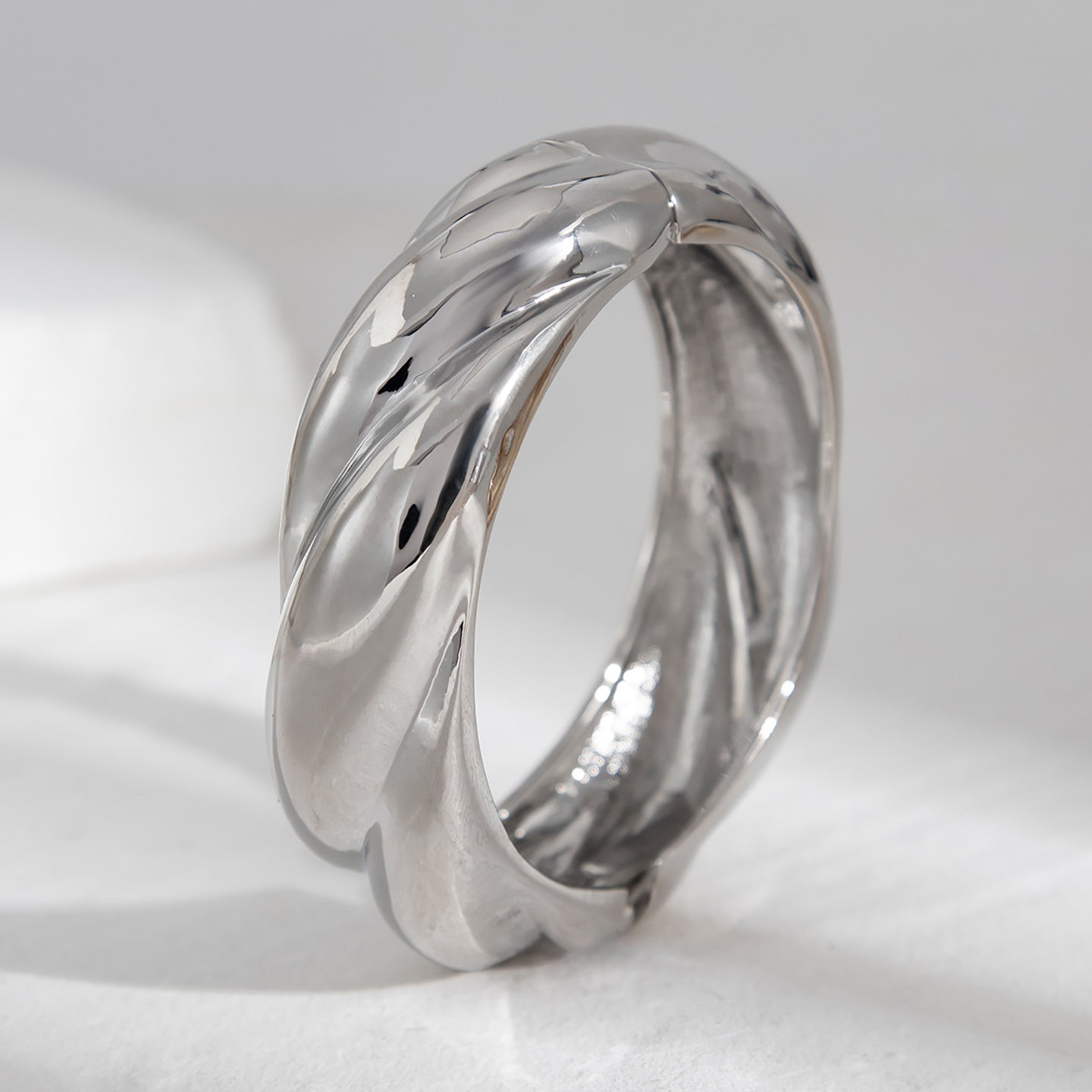 Silver-Plated Bangle-Style Bracelet