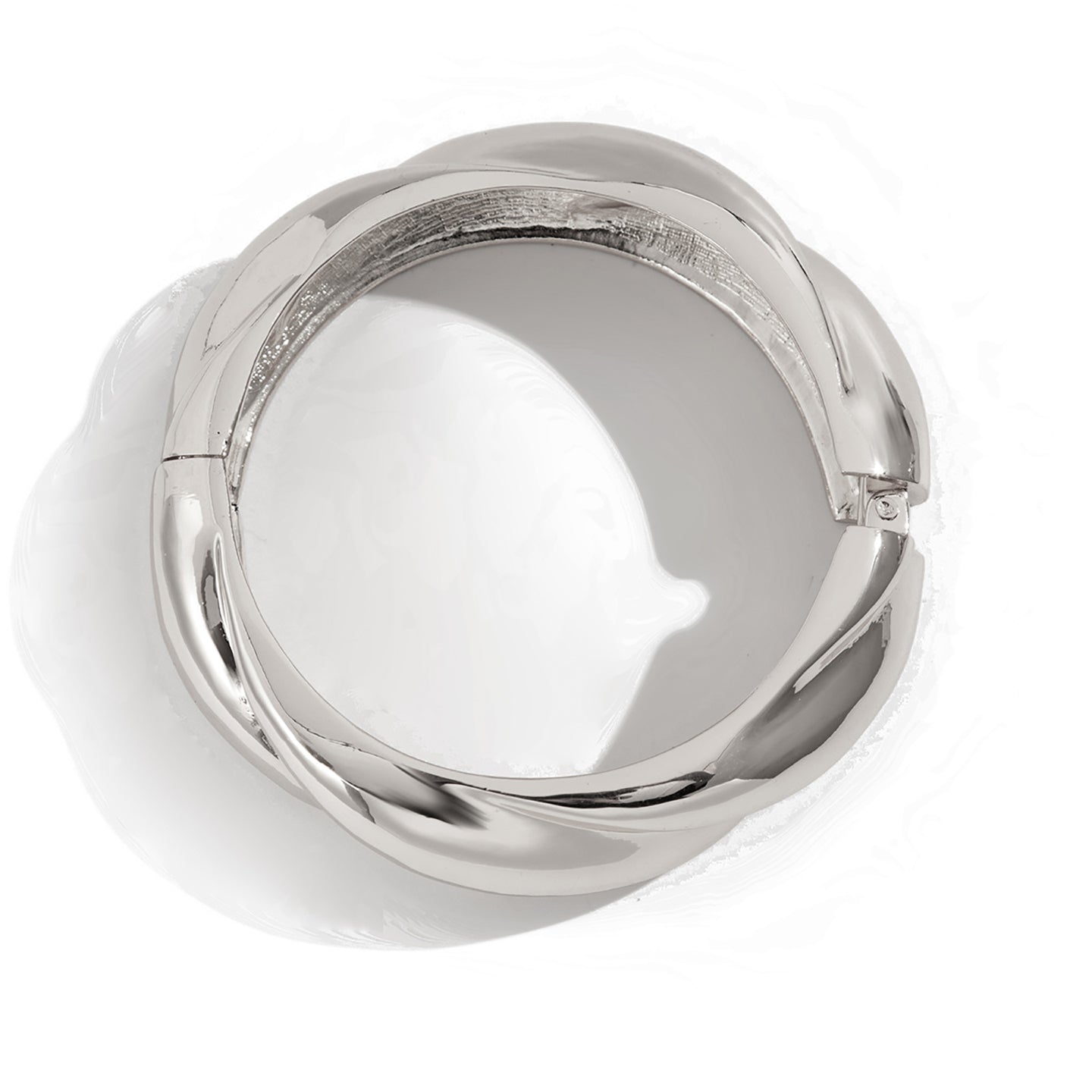 Silver-Plated Bangle-Style Bracelet