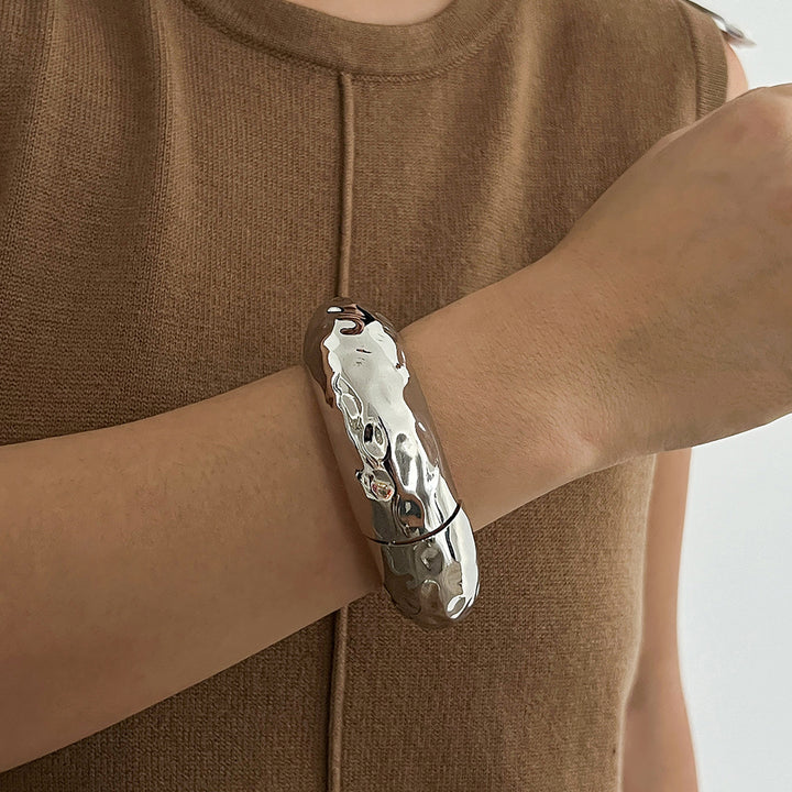 Women Handcrafted Silver-Plated Kada Bracelet