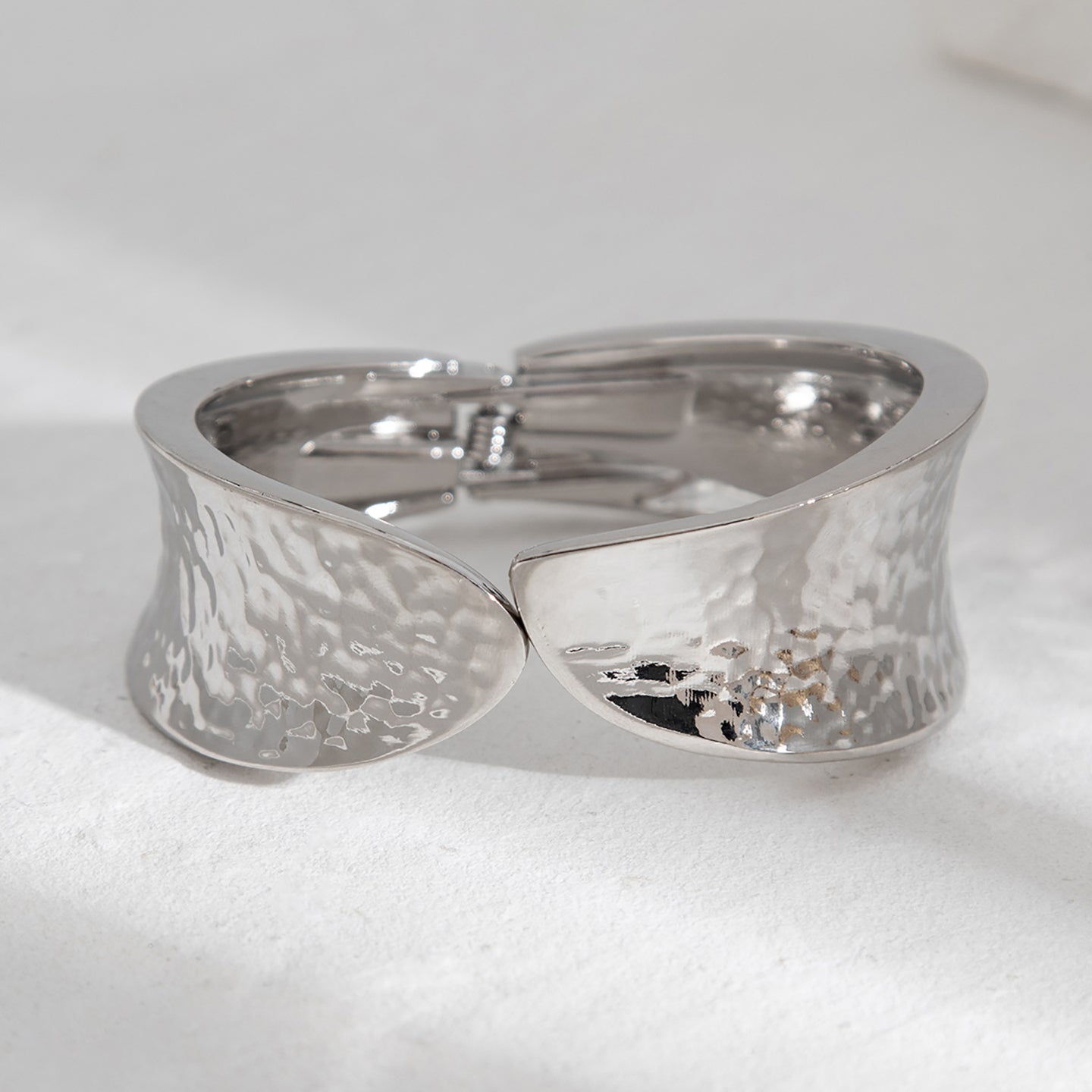 Silver-Plated Bangle-Style Bracelet