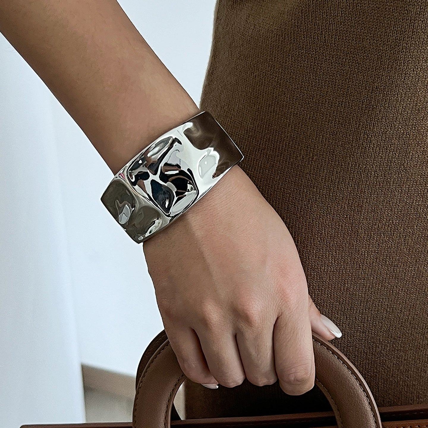 Women Silver-Plated Kada Bracelet