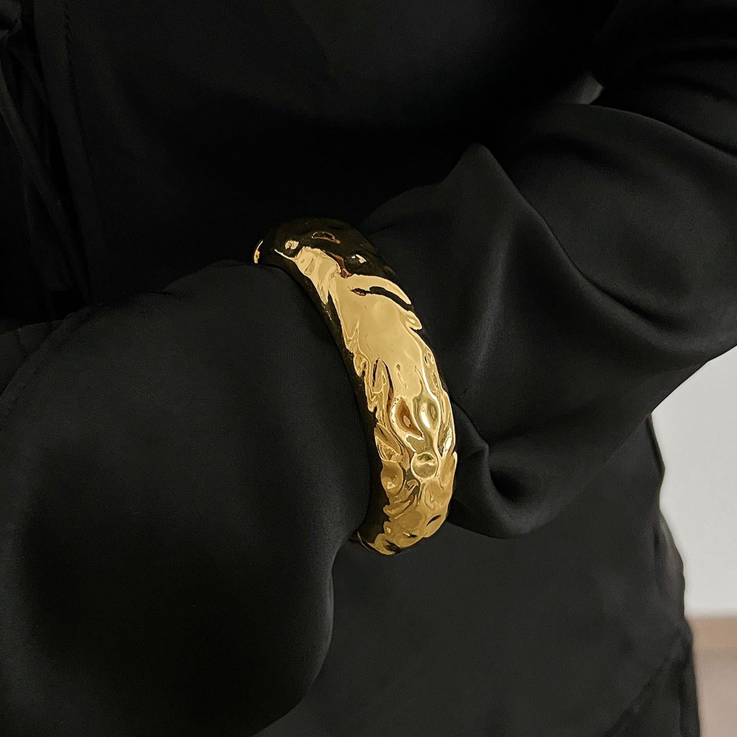 Gold-Plated Bangle-Style Bracelet