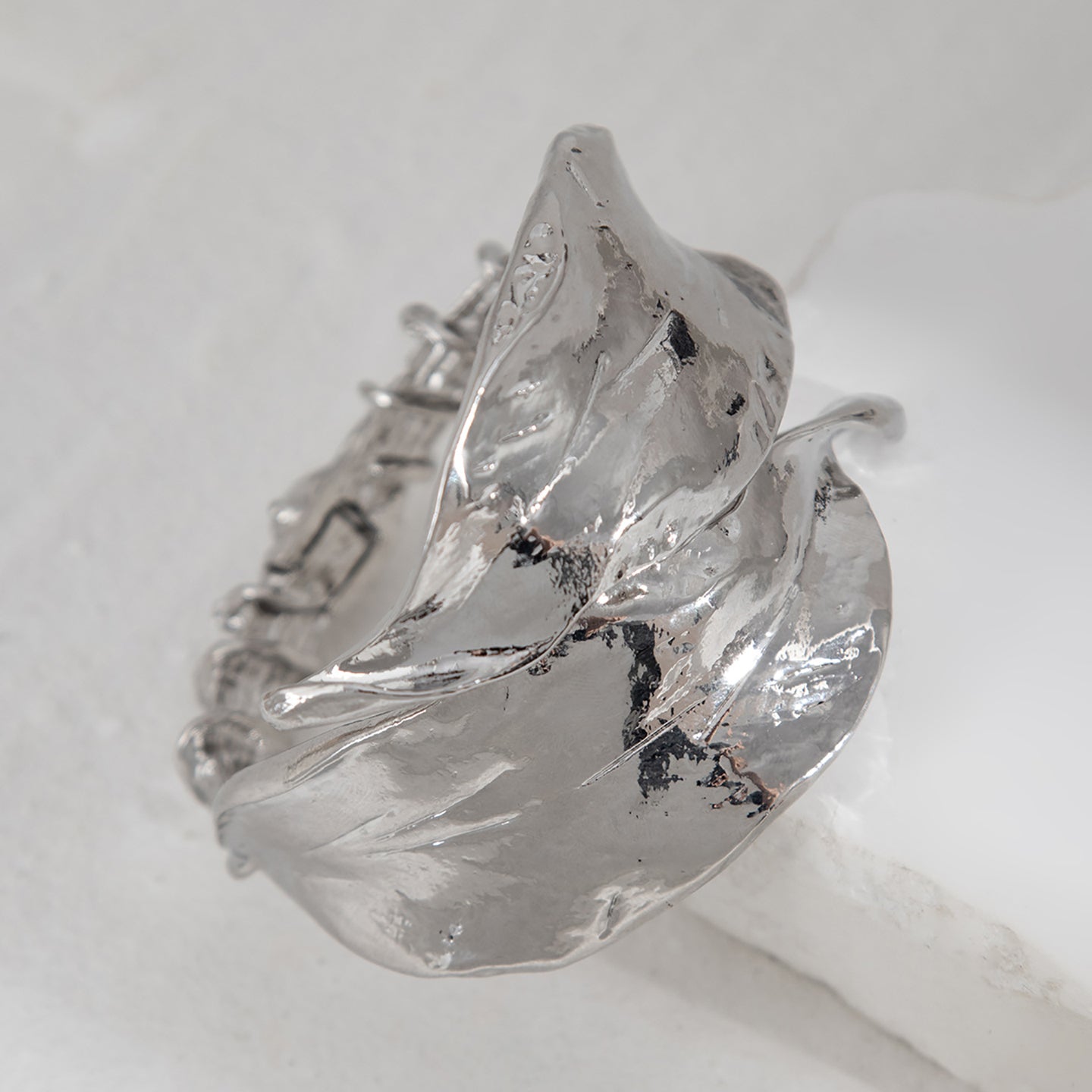 Women Antique Silver-Plated Cuff Bracelet