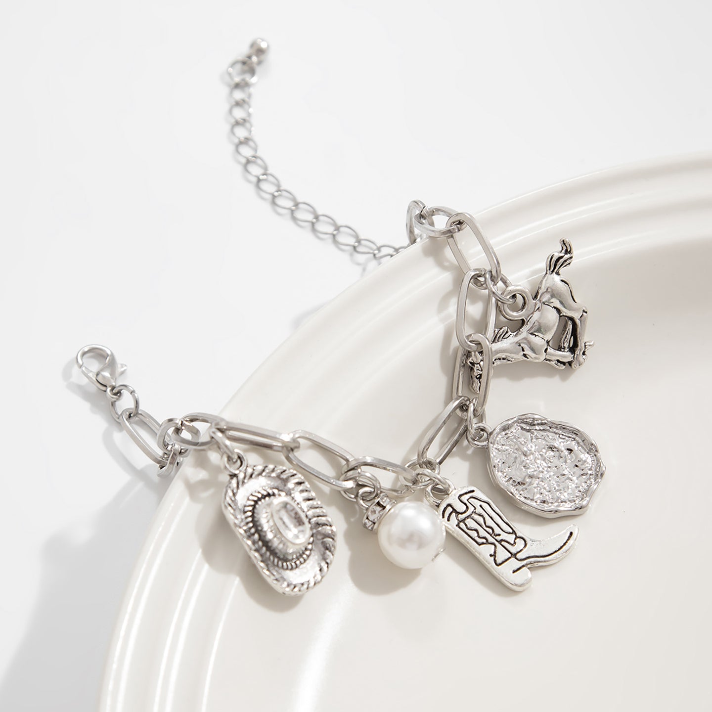 Silver-Plated Charm Bracelet