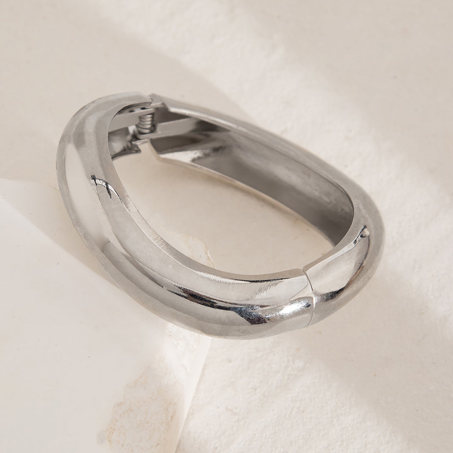 Silver-Plated Bangle-Style Bracelet