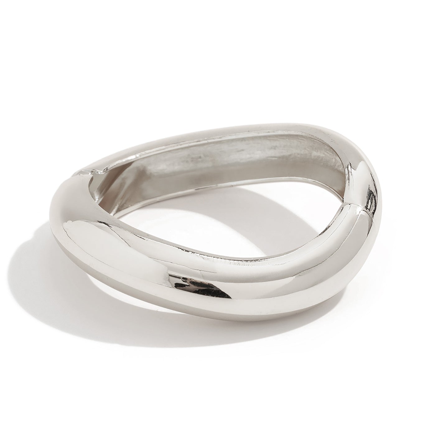 Silver-Plated Bangle-Style Bracelet