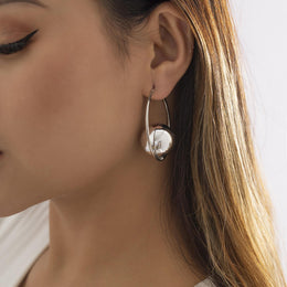 Silver-Plated Beaded Spherical Studs