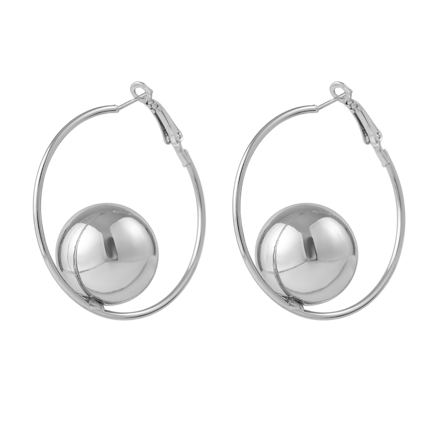 Silver-Plated Beaded Spherical Studs