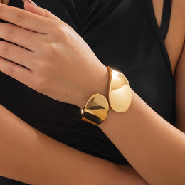 Gold-Plated Bangle-Style Bracelet