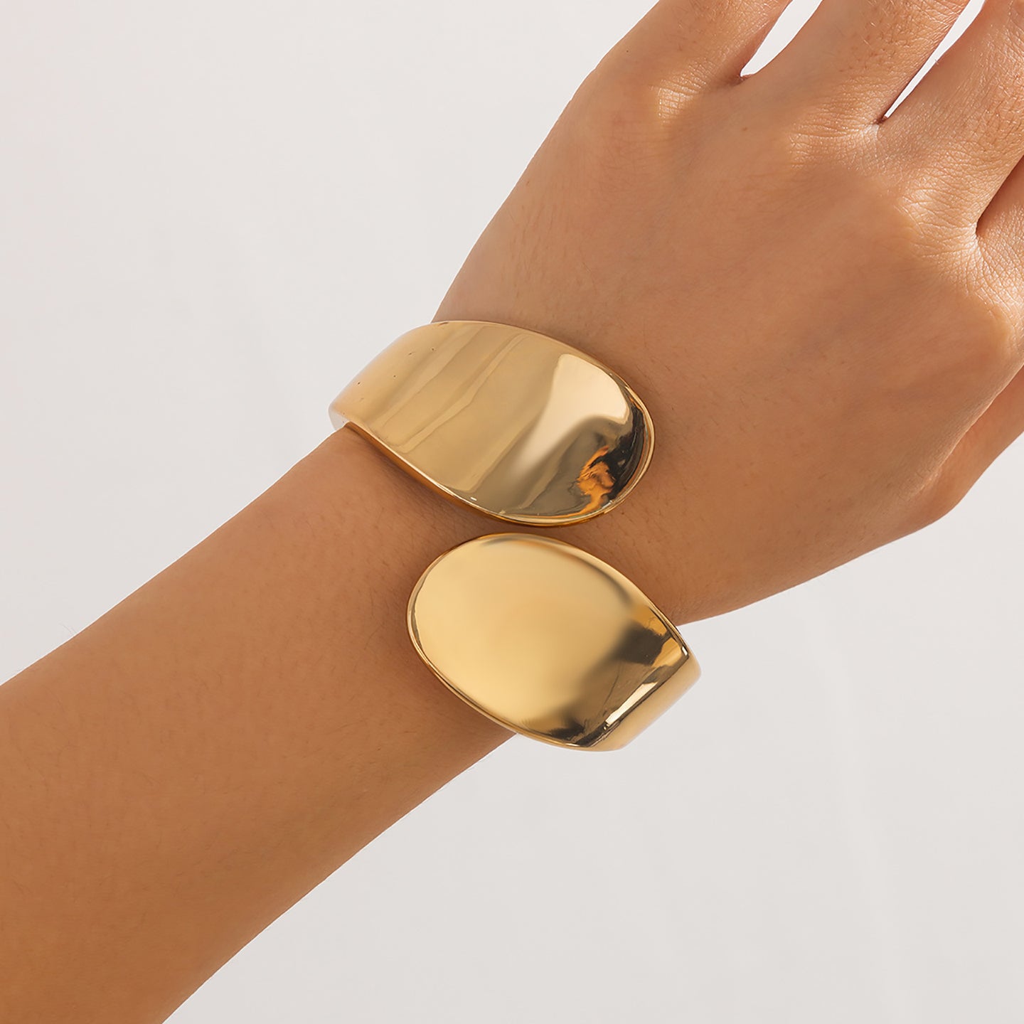 Gold-Plated Bangle-Style Bracelet