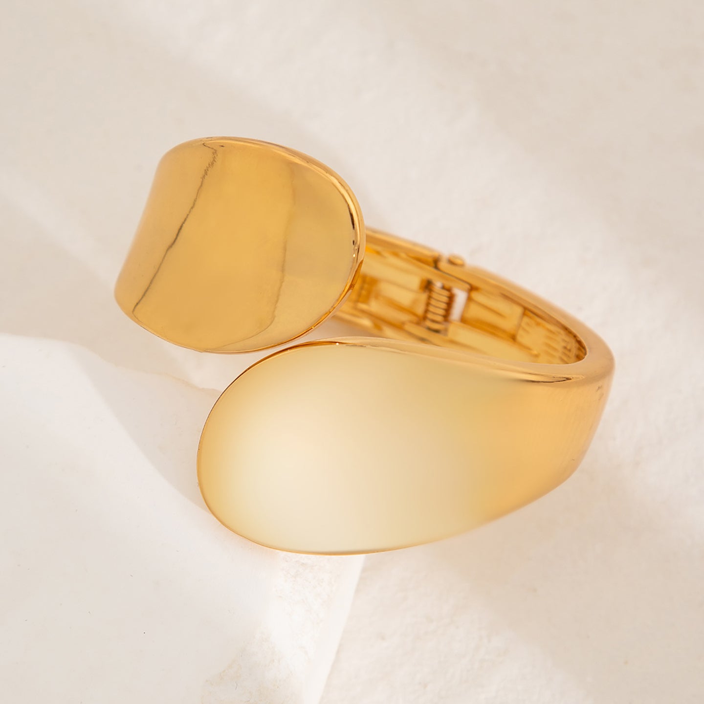 Gold-Plated Bangle-Style Bracelet