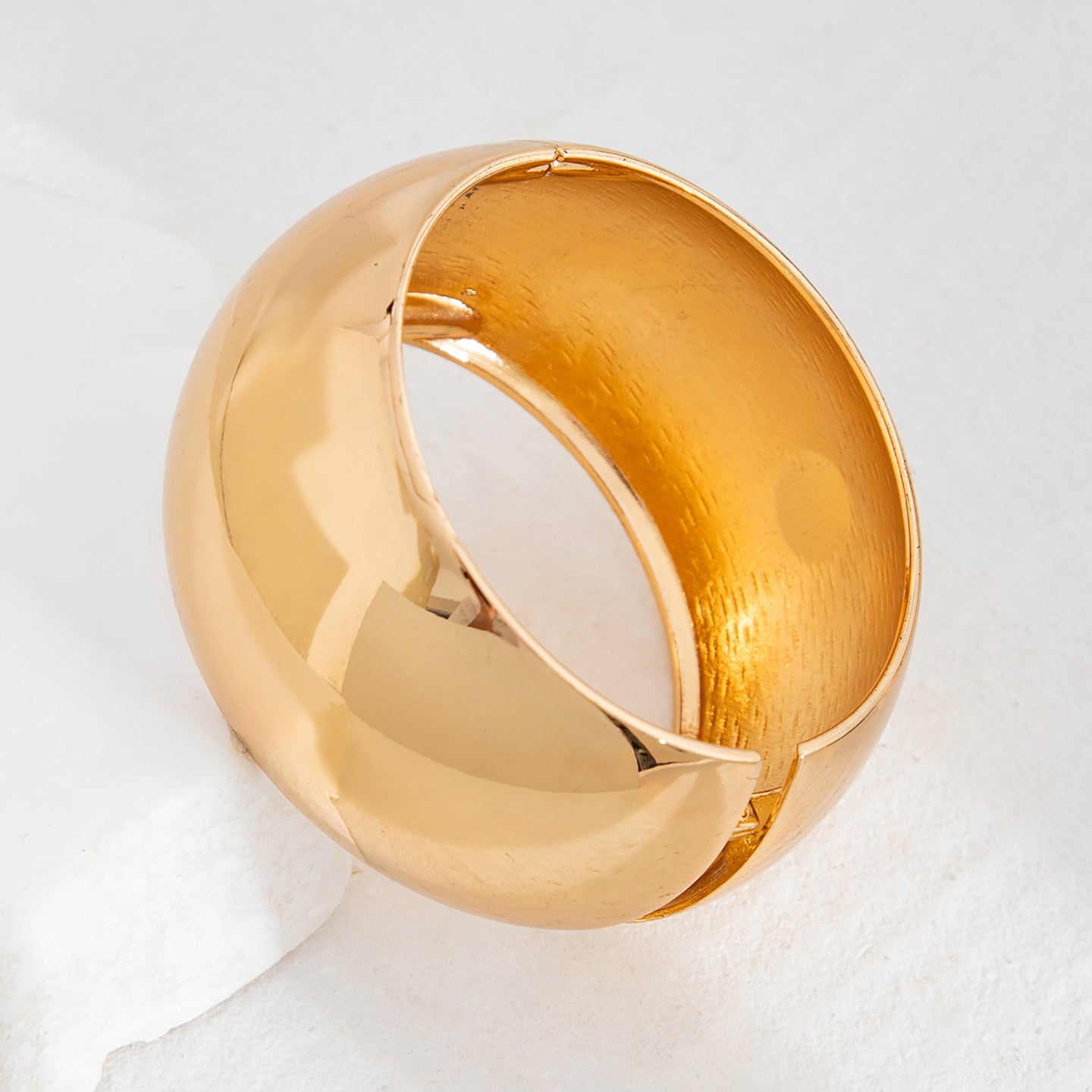 Gold-Plated Bangle-Style Bracelet